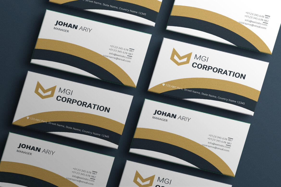 FREE Corporate Business Card Template-04 - view 5