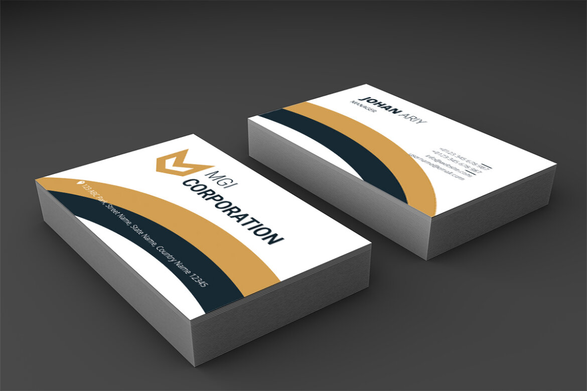 FREE Corporate Business Card Template-04 - view 3
