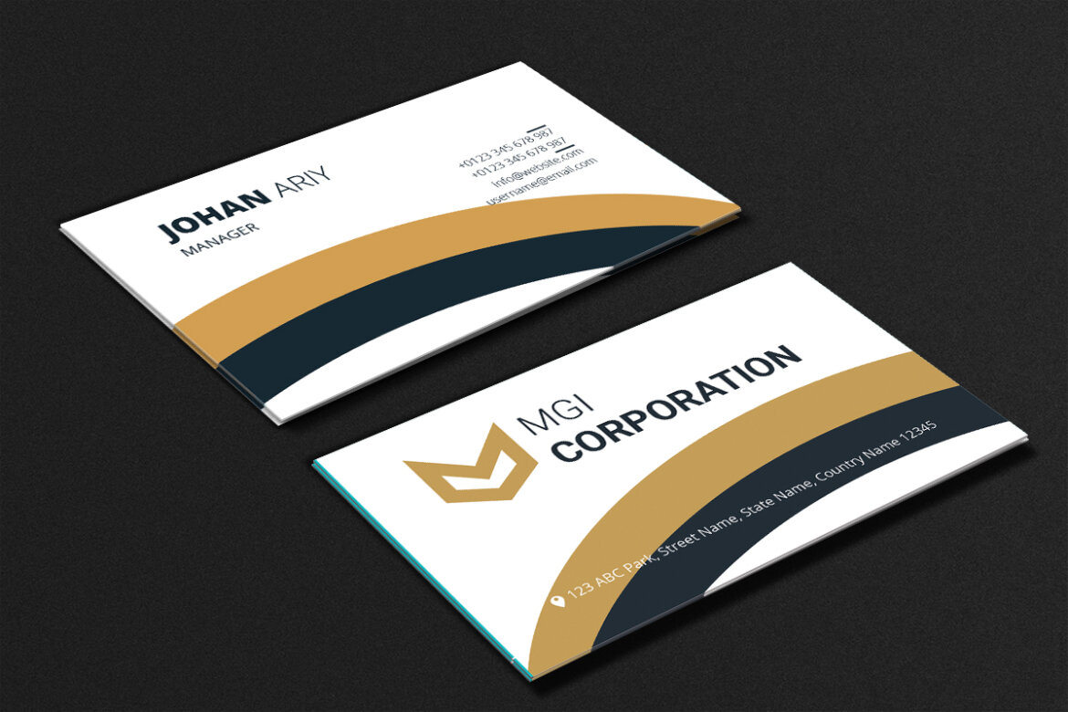 FREE Corporate Business Card Template-04 alternate