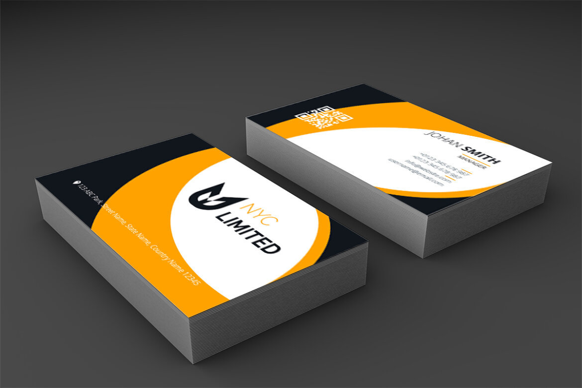 FREE Corporate Business Card Template-05 - view 3