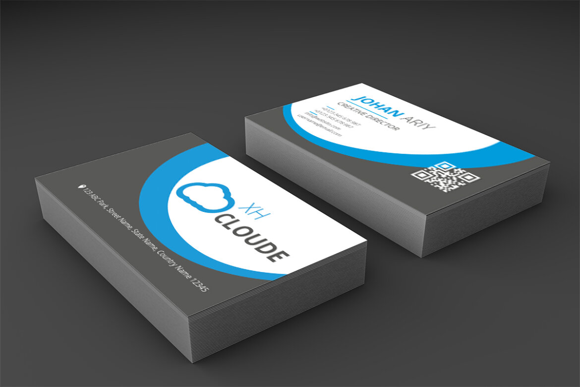 FREE Corporate Business Card Template-07 - view 3