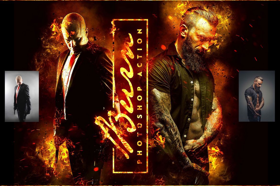 Burn Photoshop Action CS3+ - view 3