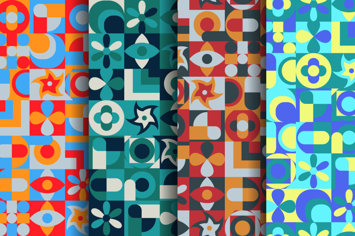 FREE Seamless Geometric Patterns and Digital Paper-01 alternate