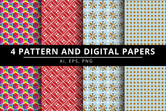 FREE Seamless Geometric Patterns and Digital Paper-03