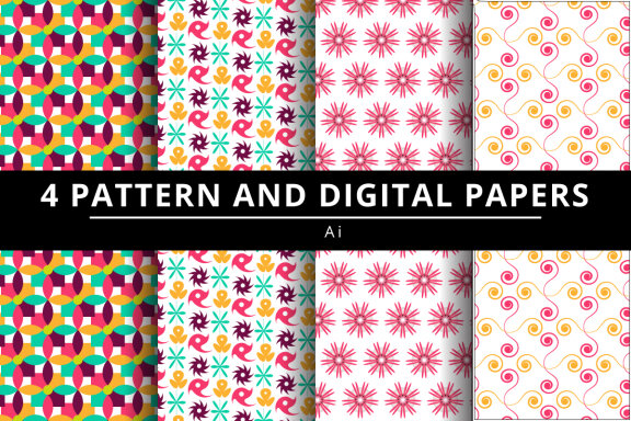FREE Textile Pattern and Digital Paper-04