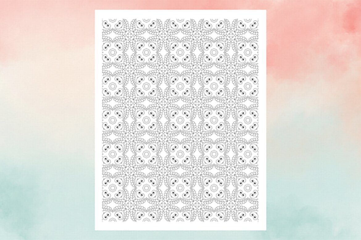 Free KDP Geometric pattern coloring pages Volume –3 alternate