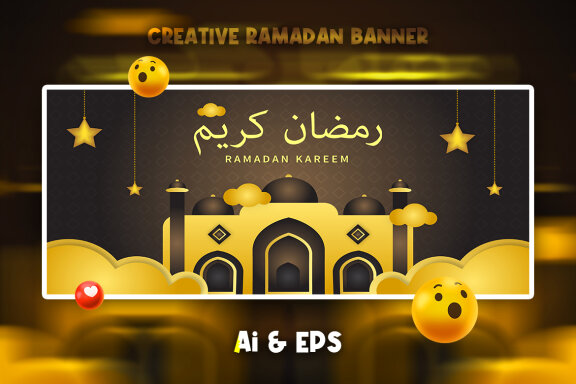 Creative Ramadan Vector Banner Template