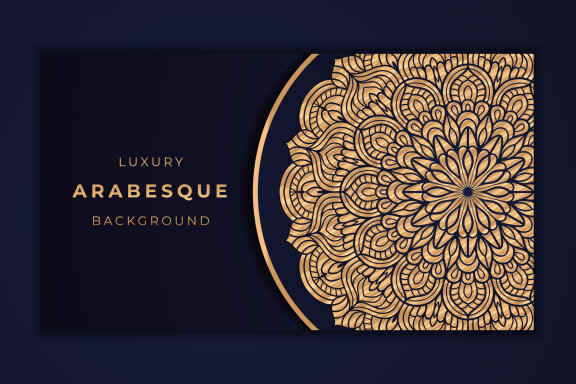 Free Arabesque Mandala Background