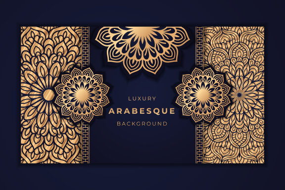 Free Arabesque Mandala Background