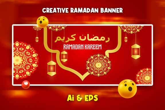 Creative Ramadan Vector Banner Template