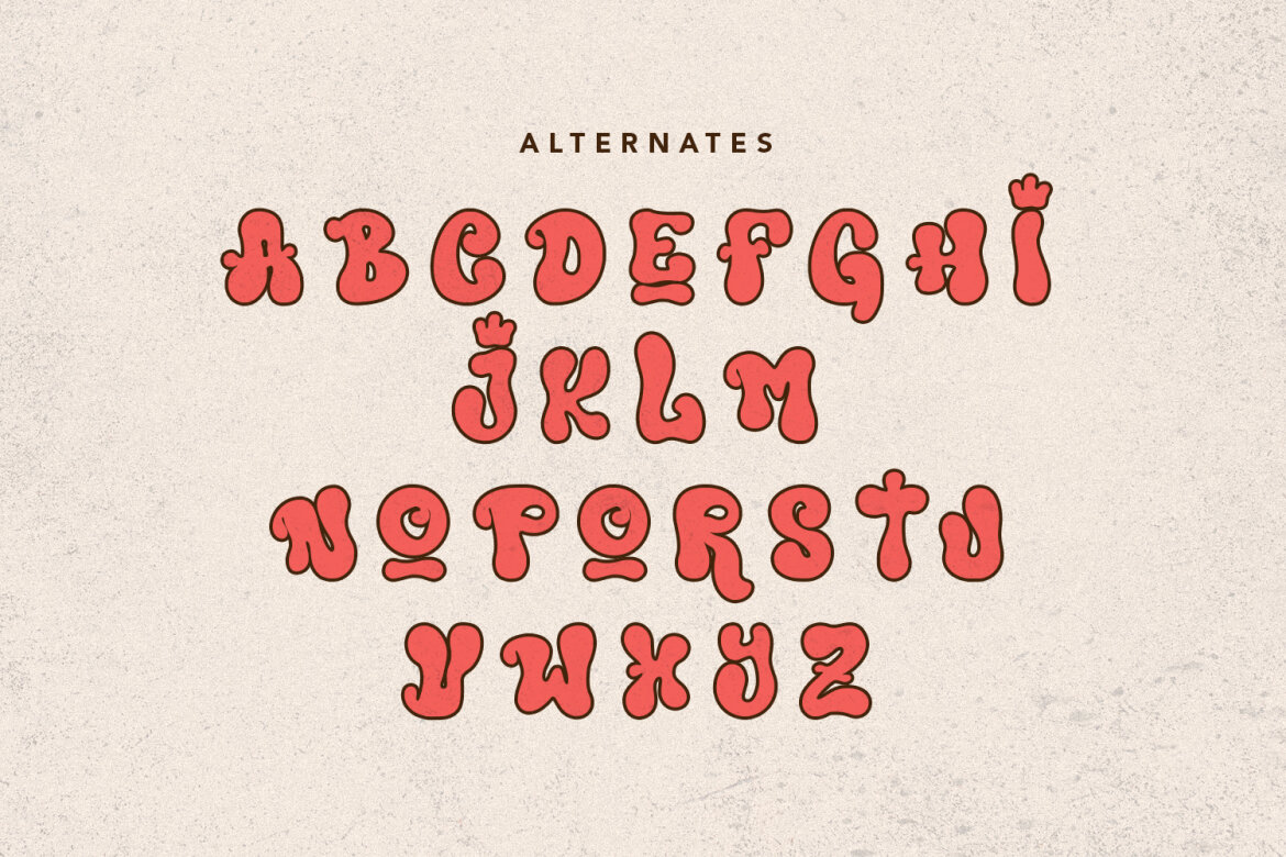 Riyollo Groovy Decorative FREE Font alternate