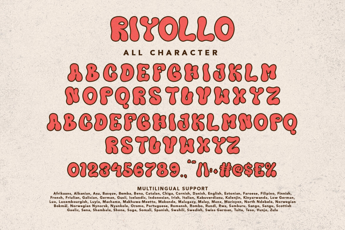 Riyollo Groovy Decorative FREE Font - view 3