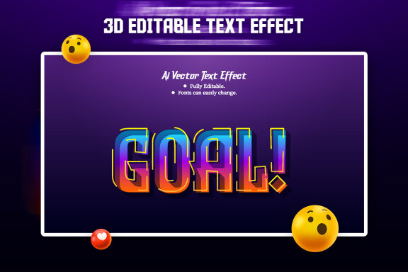 Free 3D Editable Text Effect Design Template - view 1