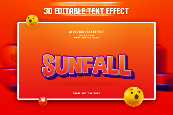 Free 3D Editable Text Effect Design Template - view 1