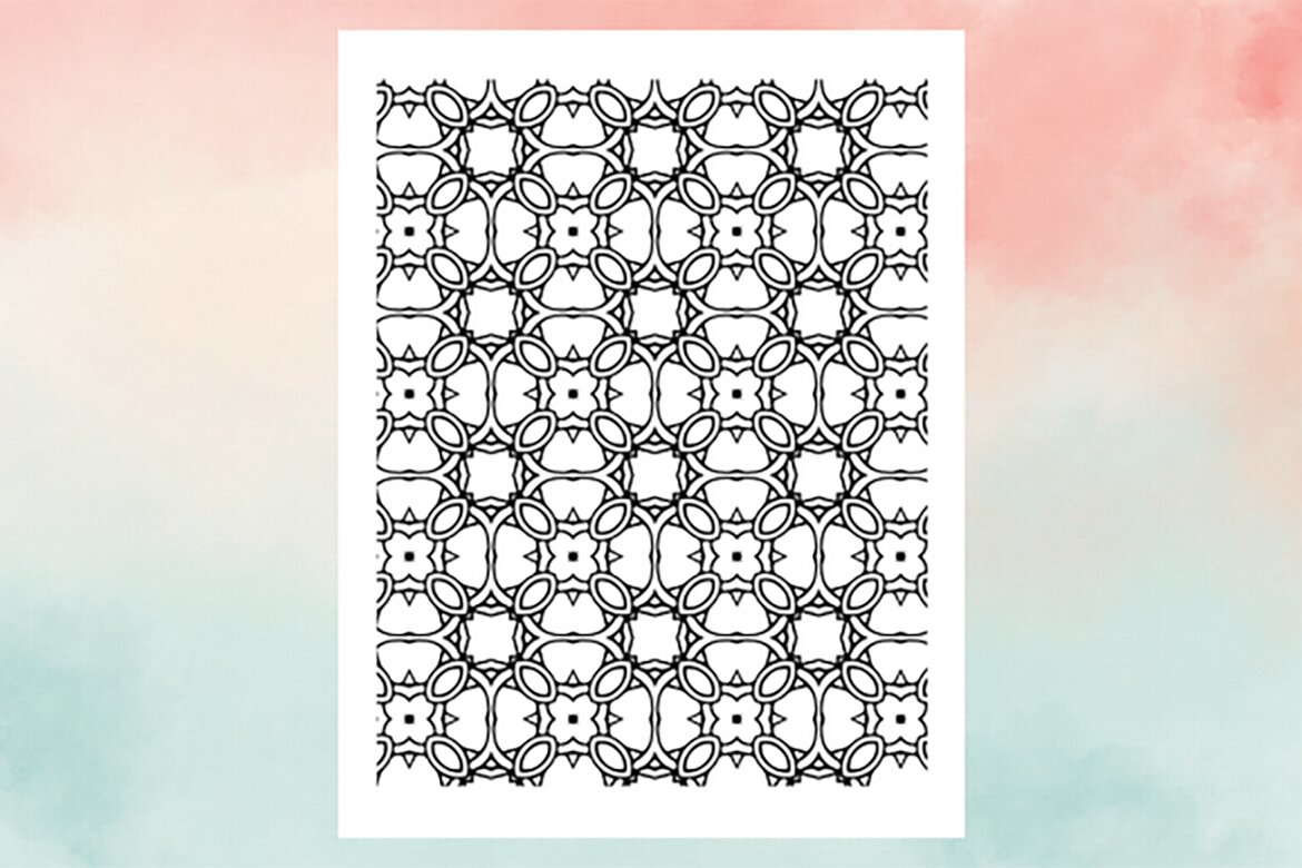 KDP Geometric pattern coloring pages Volume –6 - view 2