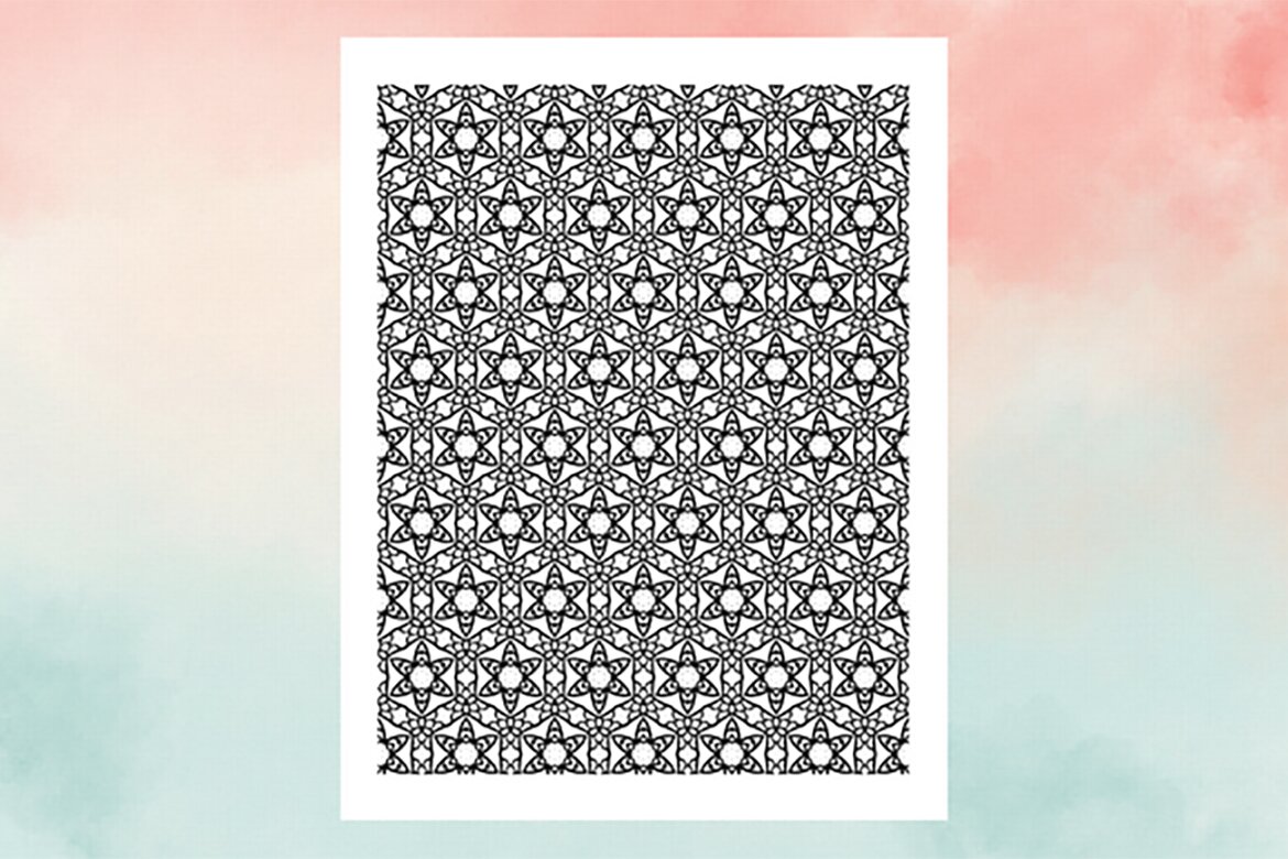 KDP Geometric pattern coloring pages Volume –22 alternate
