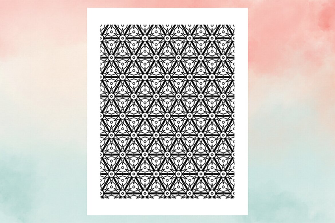 KDP Geometric pattern coloring pages Volume –23 alternate