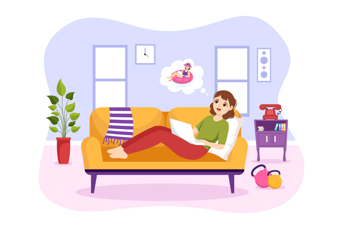 11 People Daydreaming FREE Illustration - view 4