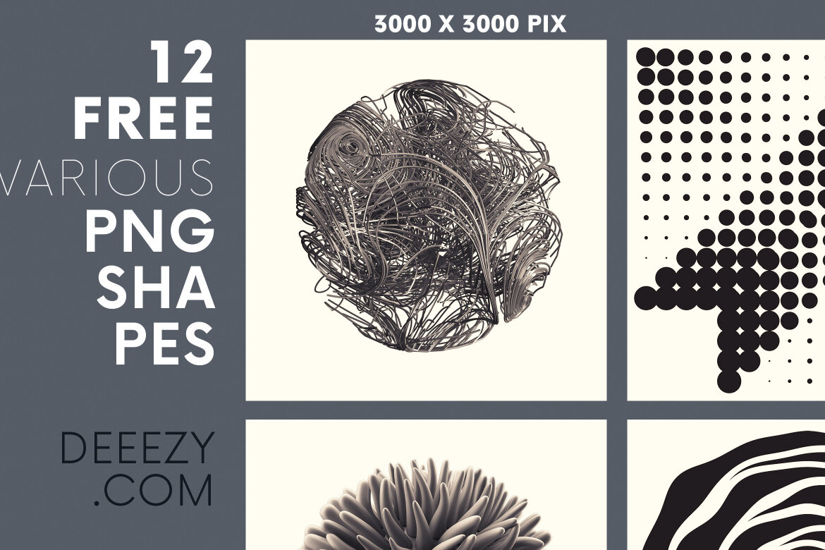 12 FREE Creative PNG Shapes - view 3