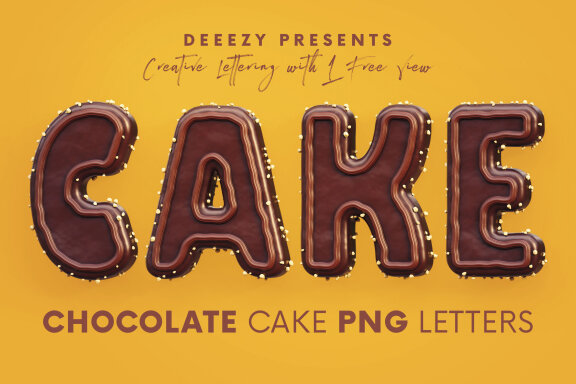 Chocolate Cake FREE 3D Alphabet