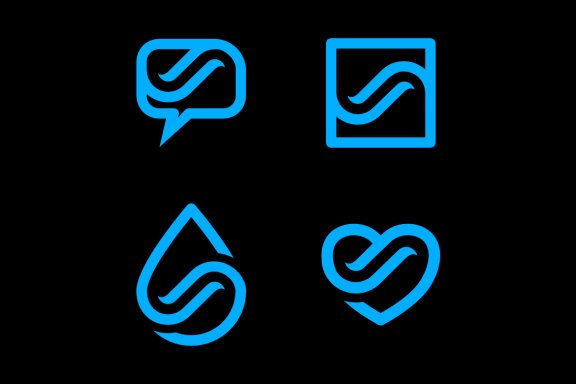 Chat square drop love infinity - Free Logo Shapes