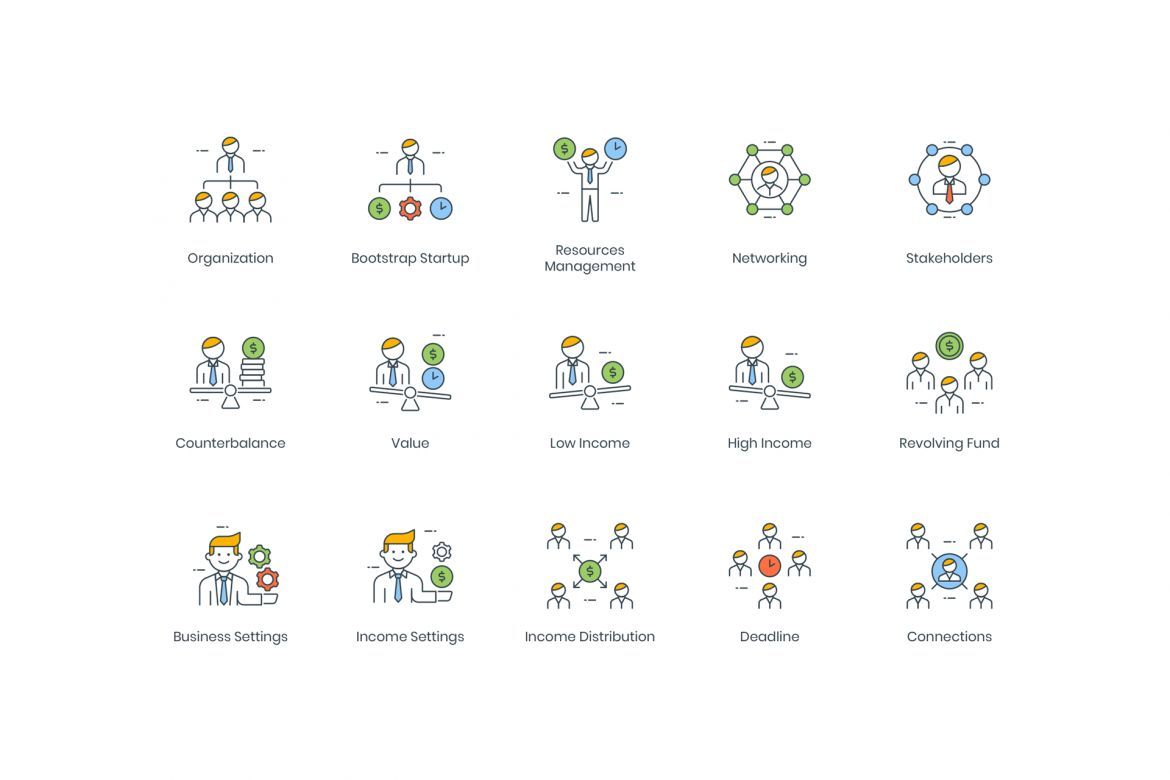 95 Business People Icons | Colorpop - view 6