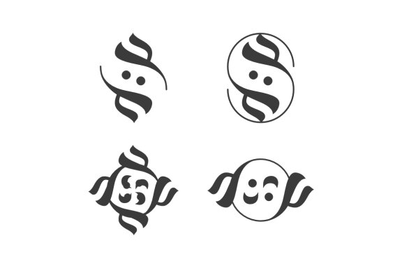 Ambigram Arabic Ain - Free Logo Shapes