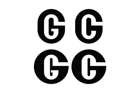 GC CG GG monogram - Free Logo Shapes
