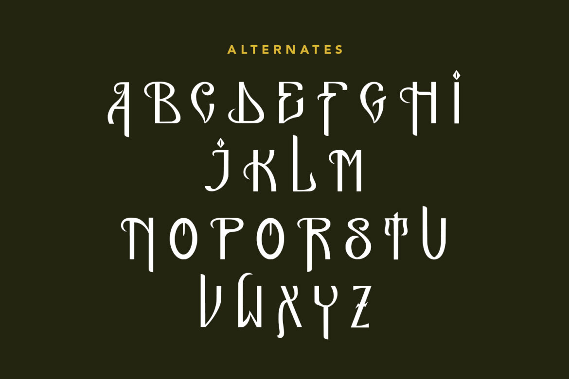 Thesh Decorative FREE Font - view 6