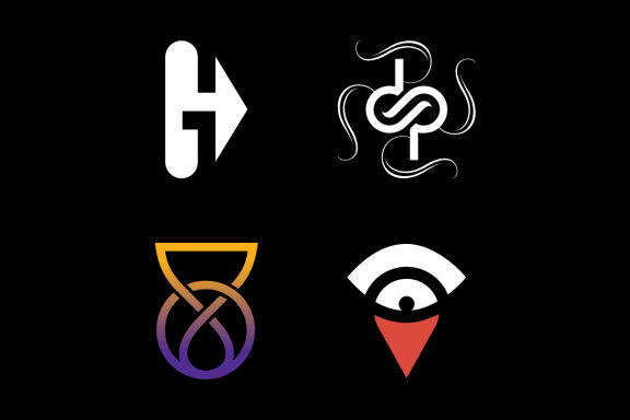 G arrow hourglass d p eye - Free Logo Shapes
