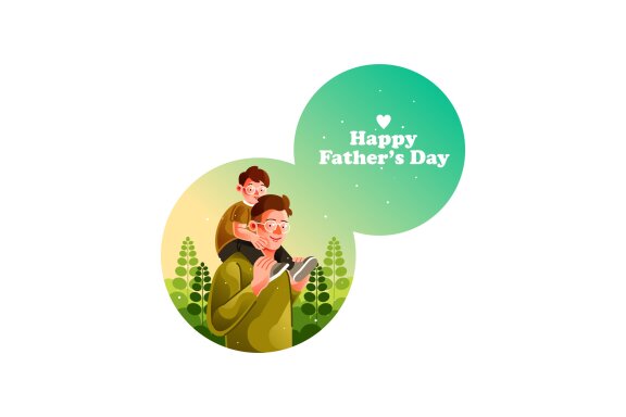 Happy Father's Day FREE Illustration