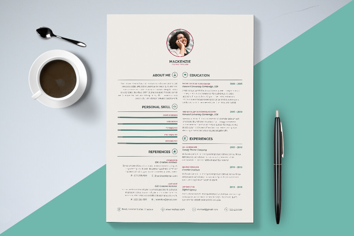Vintage Resume & Cover Letter FREE Template alternate