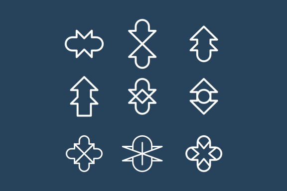 Monogram arrows - Free Logo Shapes