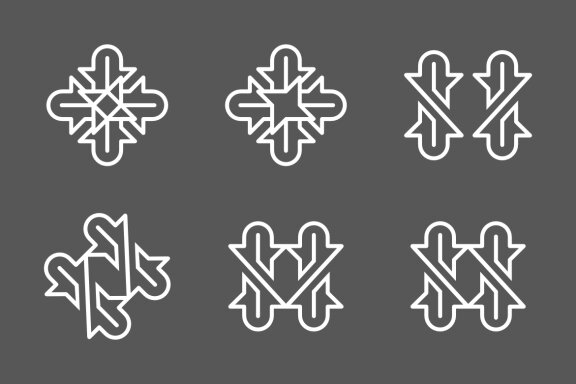 Ornament S arrow line - Free Logo Shapes