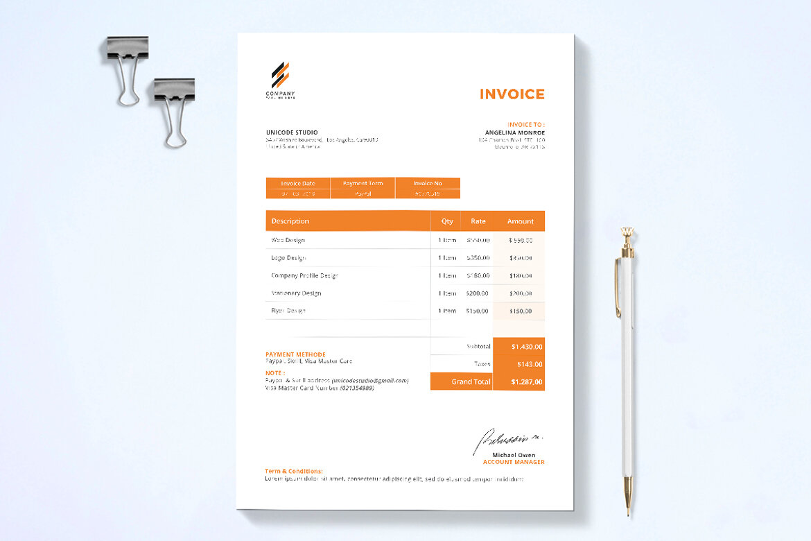 Free Invoice Template - view 3