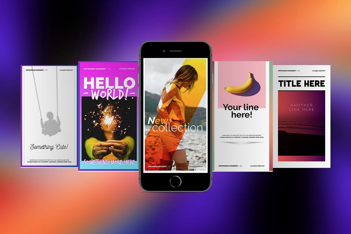 Gradient Social Media Pack alternate