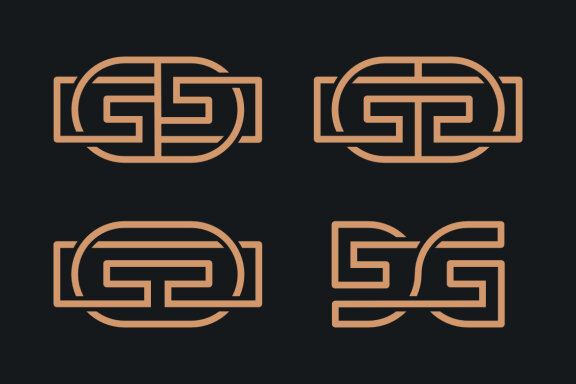 Outline DSG ornament - Free Logo Shapes