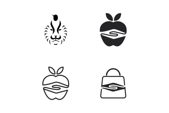 Lion bird hand apple bag - Free Logo Shapes