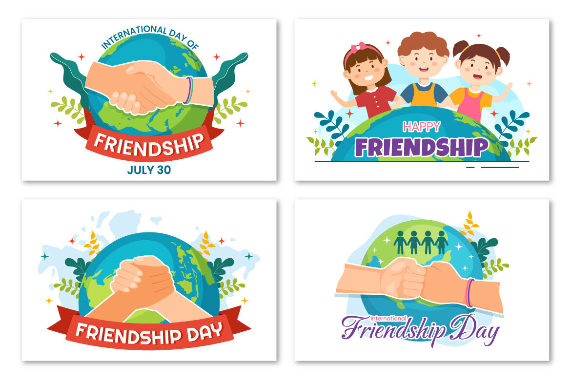14 Happy Friendship Day FREE Illustrations - view 3