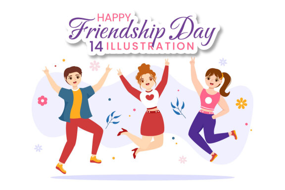 14 Happy Friendship Day FREE Illustrations