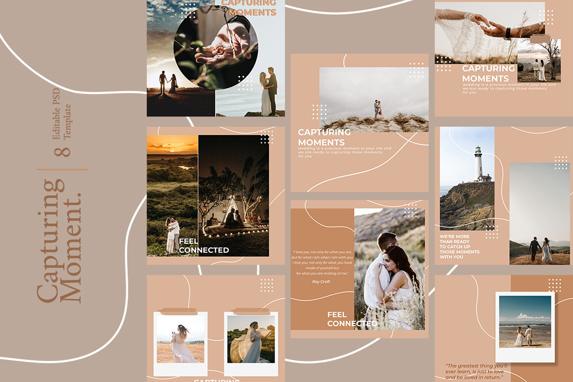 Wedding Photography - Free Instagram Post Templates alternate