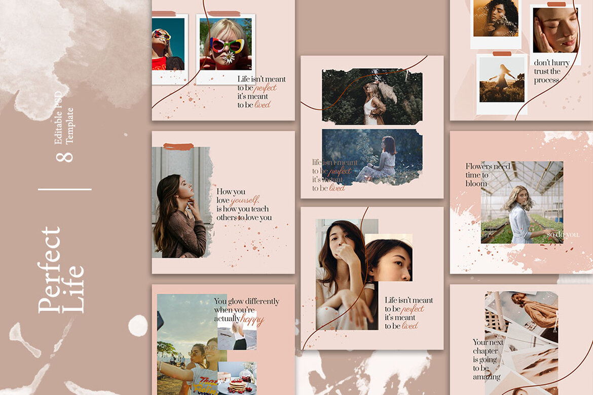Perfect Life - Free Instagram Post Template alternate