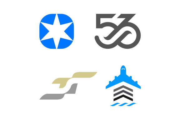 53 star S kaaba plane - Free Logo Shapes