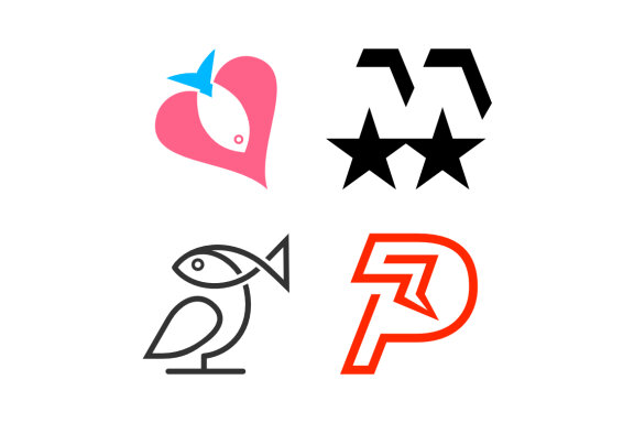 Bird fish M star love fish P power - Free Logo Shapes