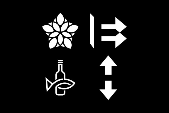 E H arrow fish bottle ornament - Free Logo Shapes