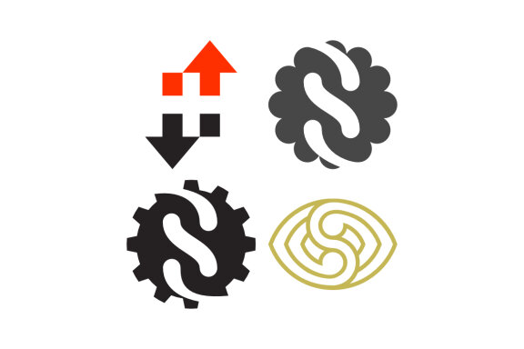 Plus arrow S cloud S gear S eye - Free Logo Shapes