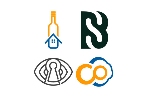 Home bottle BS keyhole CO cloud - Free Logo Shapes