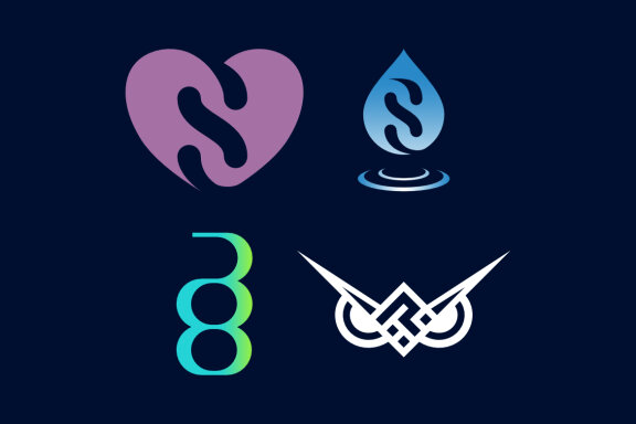 38 S love S drop 7 owl - Free Logo Shapes