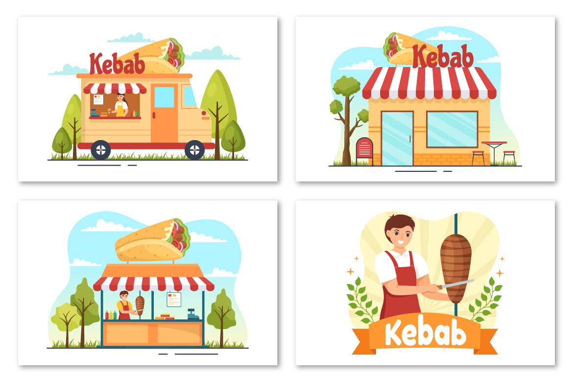 10 Kebab Food - Free Illustration - view 3