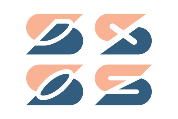 SX SD SO SZ - Free Logo Shapes